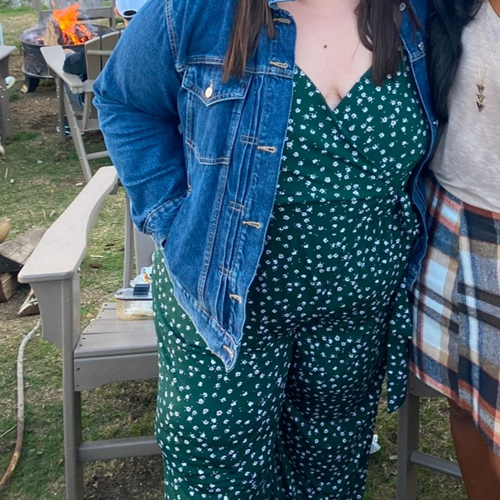 Floral Green Jumpsuit